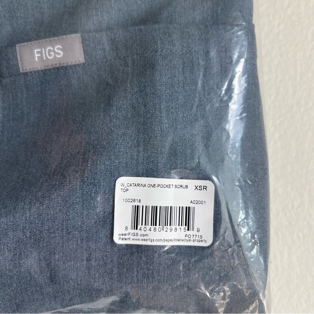 Heather denim Figs Catarina scrub top - Picture 2 of 2